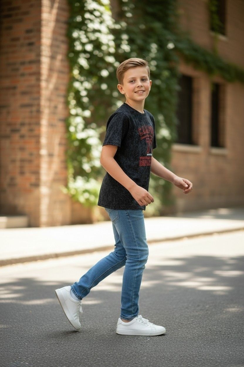 Футболка для мальчика кулир варёнка чёрного цвета, Черный, 12-14 лет, 152см