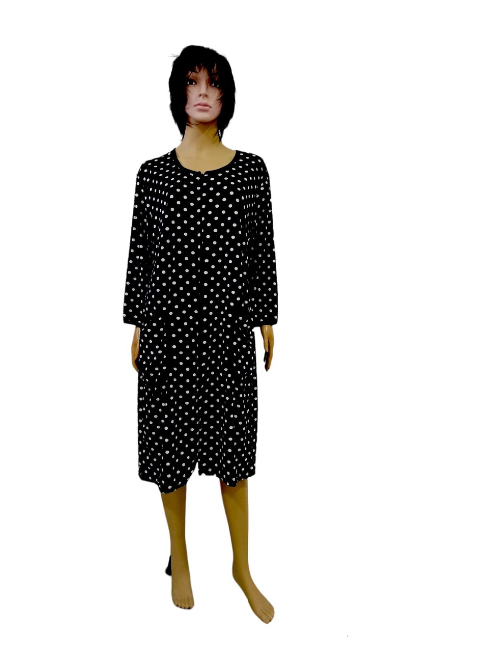 Жіночі теплі махрові халати. Халат «ЛАРІСА» велюр чорного кольору. ТМ «Пташка Украина»