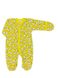 Комбинезон на кнопке ясельный кулир жёлтого цвета, Жёлтый, 22, 3-6 месяца, 62-68см