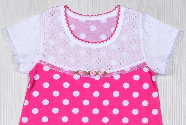 Дитячі трикотажні сукні для дівчинку. Сукня «ВІВ'ЄН» кулір рожевого кольору. ТМ «Пташка Украина»