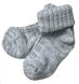Шкарпетки тонкі сірого кольору, Сірий, 0-1 місяць, 56см