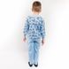 Детская пижама трикотажная на мальчика «ПАНДА» голубого цвета, Голубой, 34, 8-9 лет, 128-134см