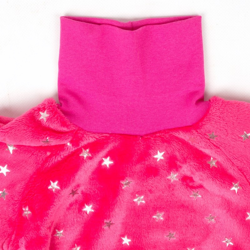 Дитячі трикотажні кофти, батники, джемпера на дівчинку, Джемпер на дівчинку «ЗЕФІР» рвана махра рожевого кольору 221 грн. ТМ «Пташка Украина»