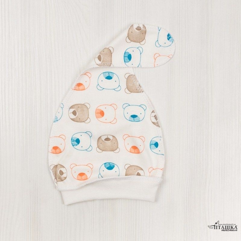 Трикотажні шапочки для новонароджених малюків. Шапочка «ГНОМІК» інтерлок. ТМ «Пташка Украина»