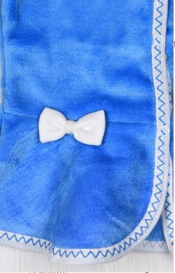 Жилет «Альбіна» синього кольору рвана махра, Синій, 26, 2 роки, 92см
