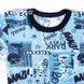 Комплект «Футболка+шорти+бандана» кулір блакитного кольору, Блакитний, 24, 6-9 місяців, 68-74см