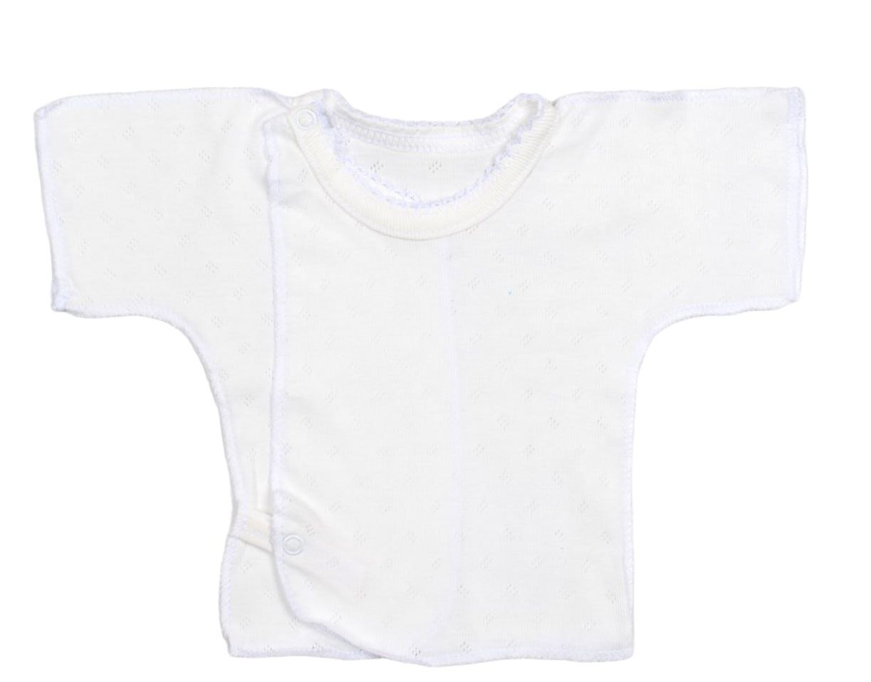 Сорочечка з коротким рукавом трансфер бежевого кольору, Бежевий, 0-1 місяць, 56см