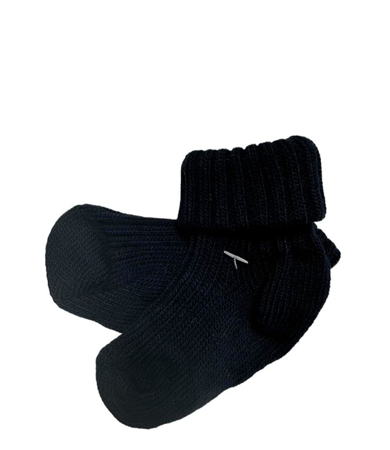 Шкарпетки тонкі темно-синього кольору, Темно-синій, 0-1 місяць, 56см