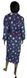 Жіночий махровий халат "ПАУЛА" темно-синього кольору рукав тричетвертих, Темно-синій, 44-46