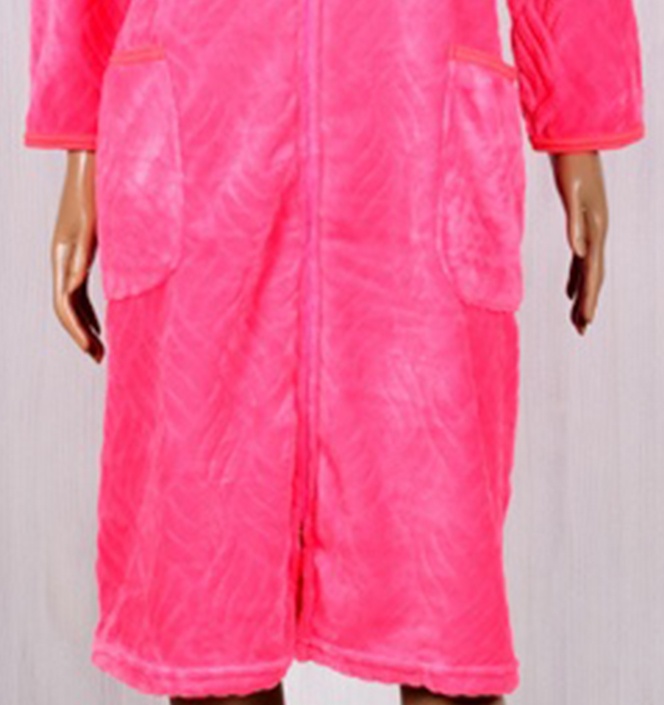 Женские теплые махровые халаты. Халат «АМИНА» однотонный рваная махра розового цвета. ТМ «Пташка Украина»