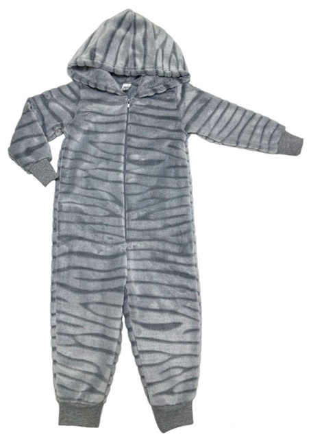 Дитячі трикотажні піжами для хлопчика. Кігурумі кольоровий вельсофт світло-сірого кольору. ТМ «Пташка Украина»