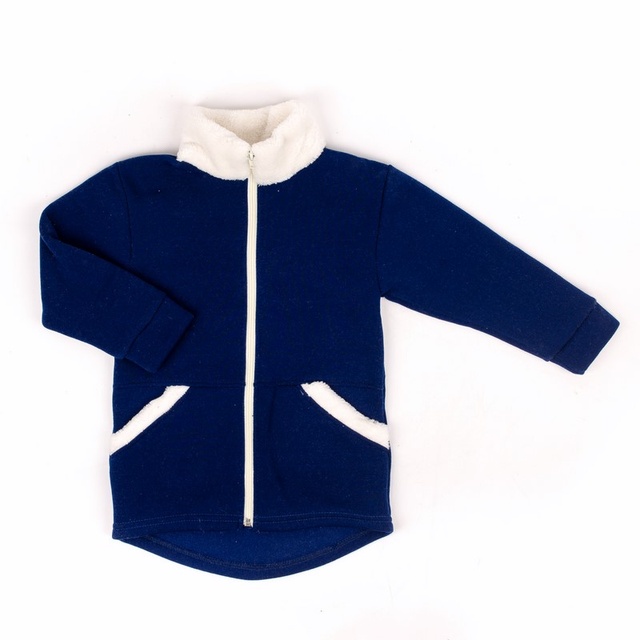 Куртка "МІЛЕДІ" тринитка футер темно-синього кольору, Темно-синій, 32, 7-8 років