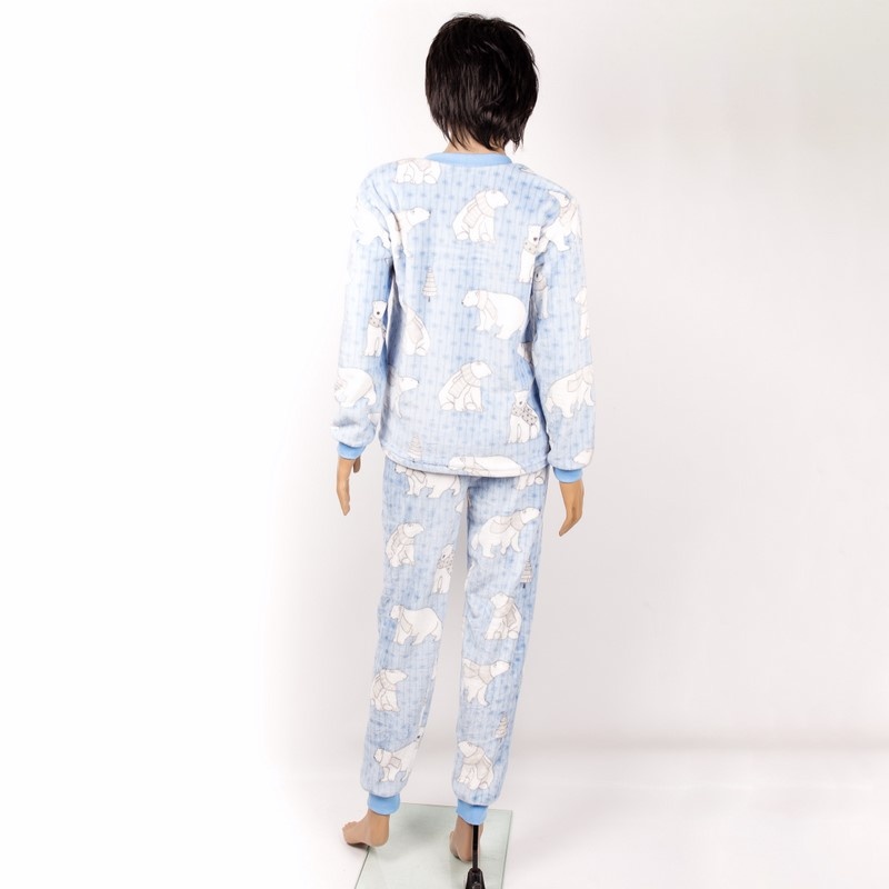 Пижама махра рваная голубого цвета, Голубой, 40