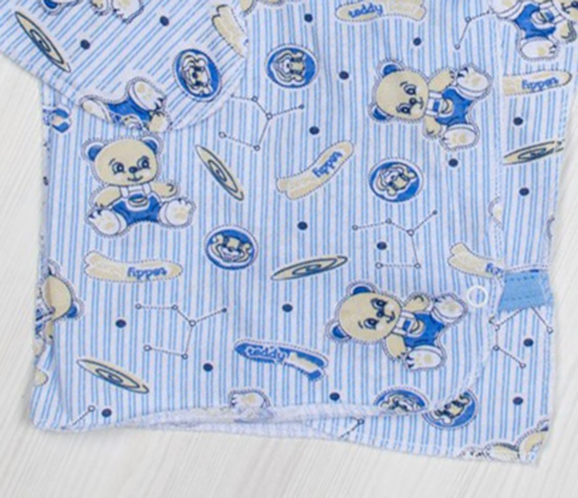 Сорочечка «НЕЦАРАПКА» кулір синього кольору, Синій, 0-1 місяць, 56см