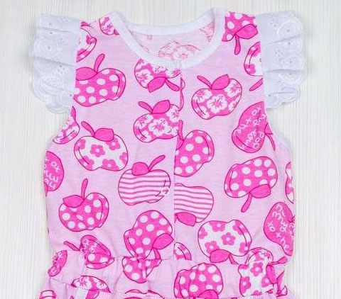 Дитячі трикотажні сукні для дівчинку. Сукня «ПРОВАНС» кулір рожевого кольору. ТМ «Пташка Украина»