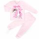 Пижама «ИНТЕР» комбинирована розового цвета интерлок, Розовый, 34, 8-9 лет, 128-134см