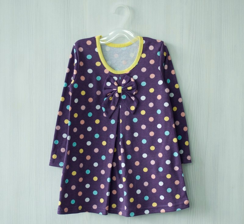 Дитячі трикотажні сукні для дівчинку. Сукня «ФІАЛКА» інтерлок. ТМ «Пташка Украина»