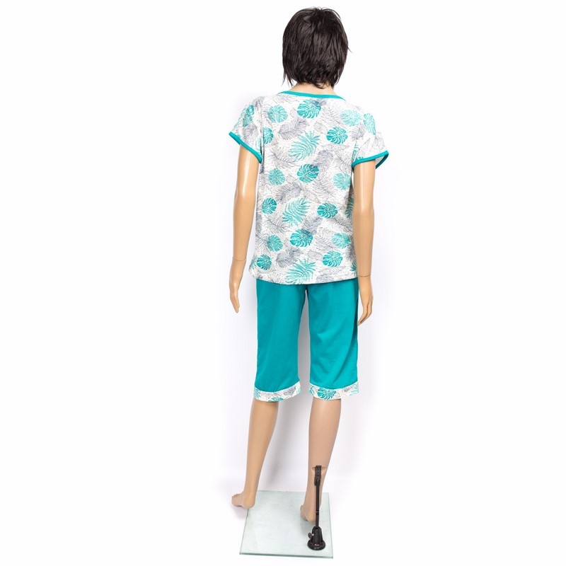 Піжама «ВІОЛЕТТА» кулір бірюзового кольору, 40-42, Бірюзовий