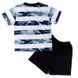 Комплект футболка с шортами кулир пенье, Темно-синий, 34, 8-9 лет, 128-134см