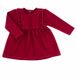 Трикотажное детское платье «КЕНДИ» бордового цвета, Бордовый, 24, 1,5 года, 86см
