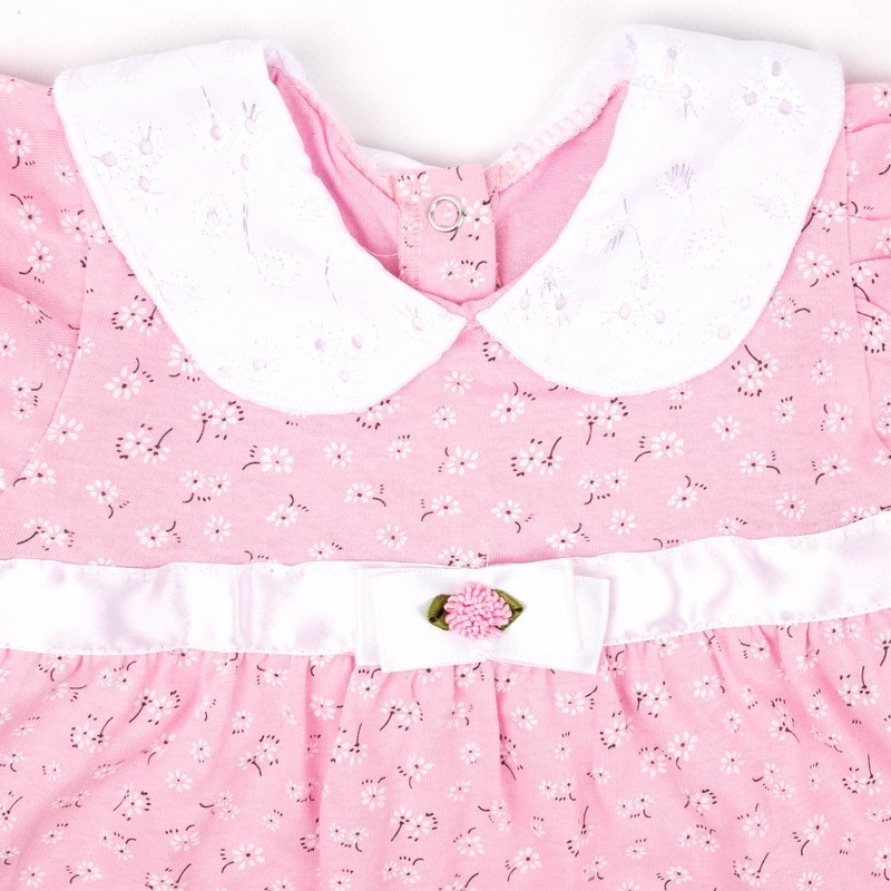 Трикотажные изделия на девочку. Комплект «ЛЮБАВА» розового цвета кулир. ТМ «Пташка Украина»