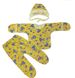 Комплект «МАЛЫШ» кулир желтого цвета, Жёлтый, 18, 0-1,5 месяца, 50-56см