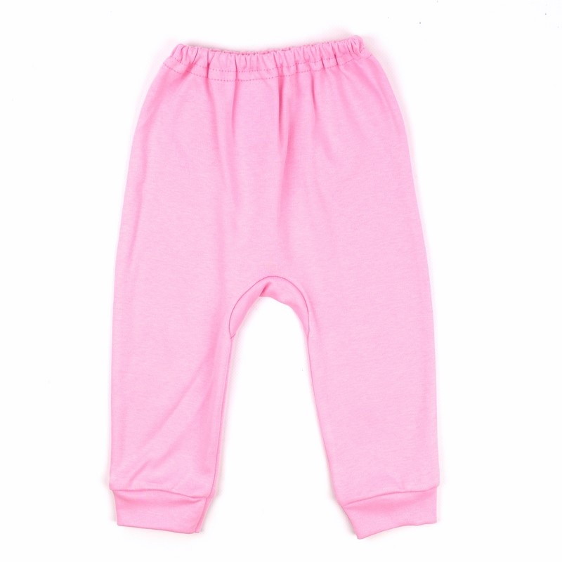 Ясельные брюки евро однотонный интерлок розового цвета, Розовый, 6-9 месяцев, 74см