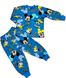 Піжама з манжетом кольоровий футер бірюзового кольору, Бірюзовий, 1,5-2 роки, 92см