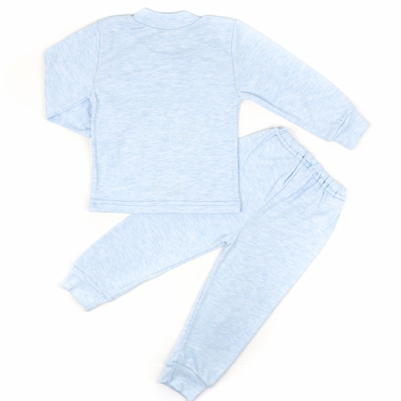 Детские трикотажные пижамы для мальчика. Пижама «ИНТЕР» комбинирована голубого цвета интерлок. ТМ «Пташка Украина»