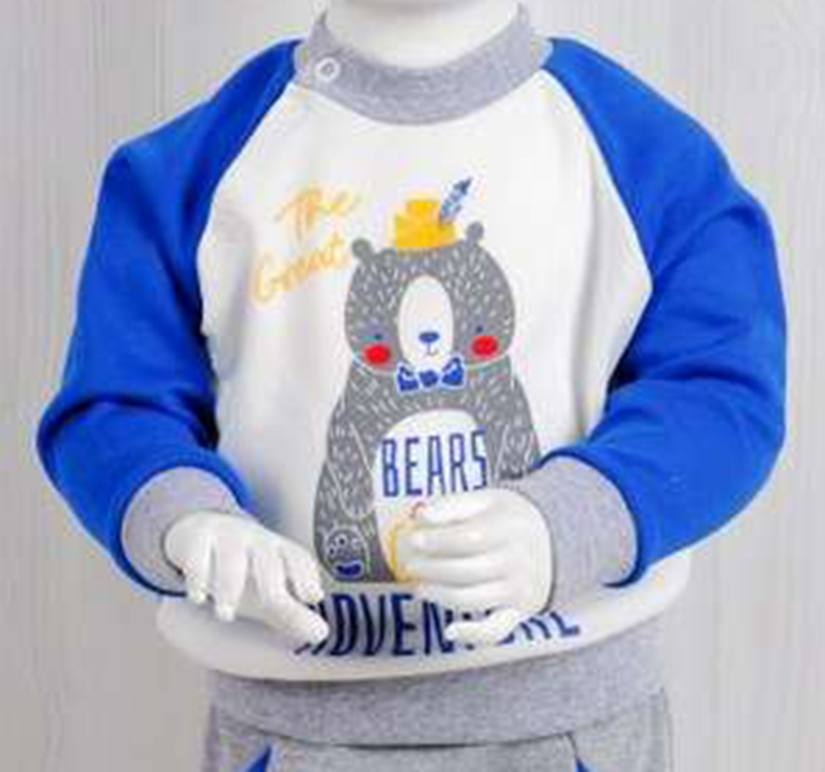 Трикотажні костюми для хлопчика. Комплект «СІРІУС» інтерлок синього кольору. ТМ «Пташка Украина»