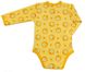 Боди на кнопках с длинным рукавом интерлок жёлтого цвета, Жёлтый, 18-24 месяцев, 86см