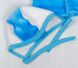 Комплект «КВІТОЧКА» рвана махра блакитного кольору, 20, Блакитний, 1,5-3 місяці, 56-62см