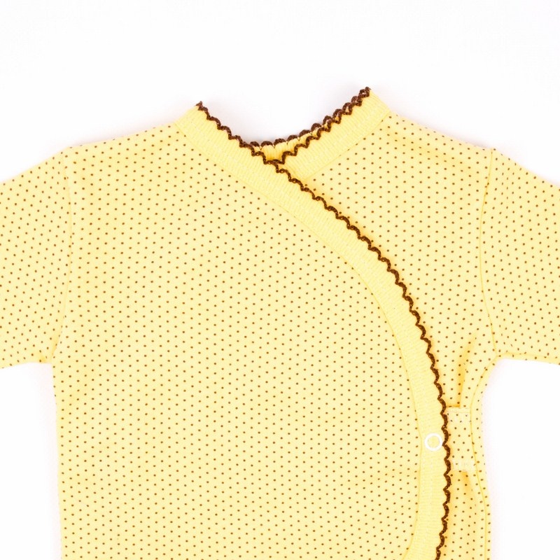 Комплект «КИЦЯ» жовтого кольору інтерлок, Жовтий, 18, 0-1,5 місяці, 50-56см