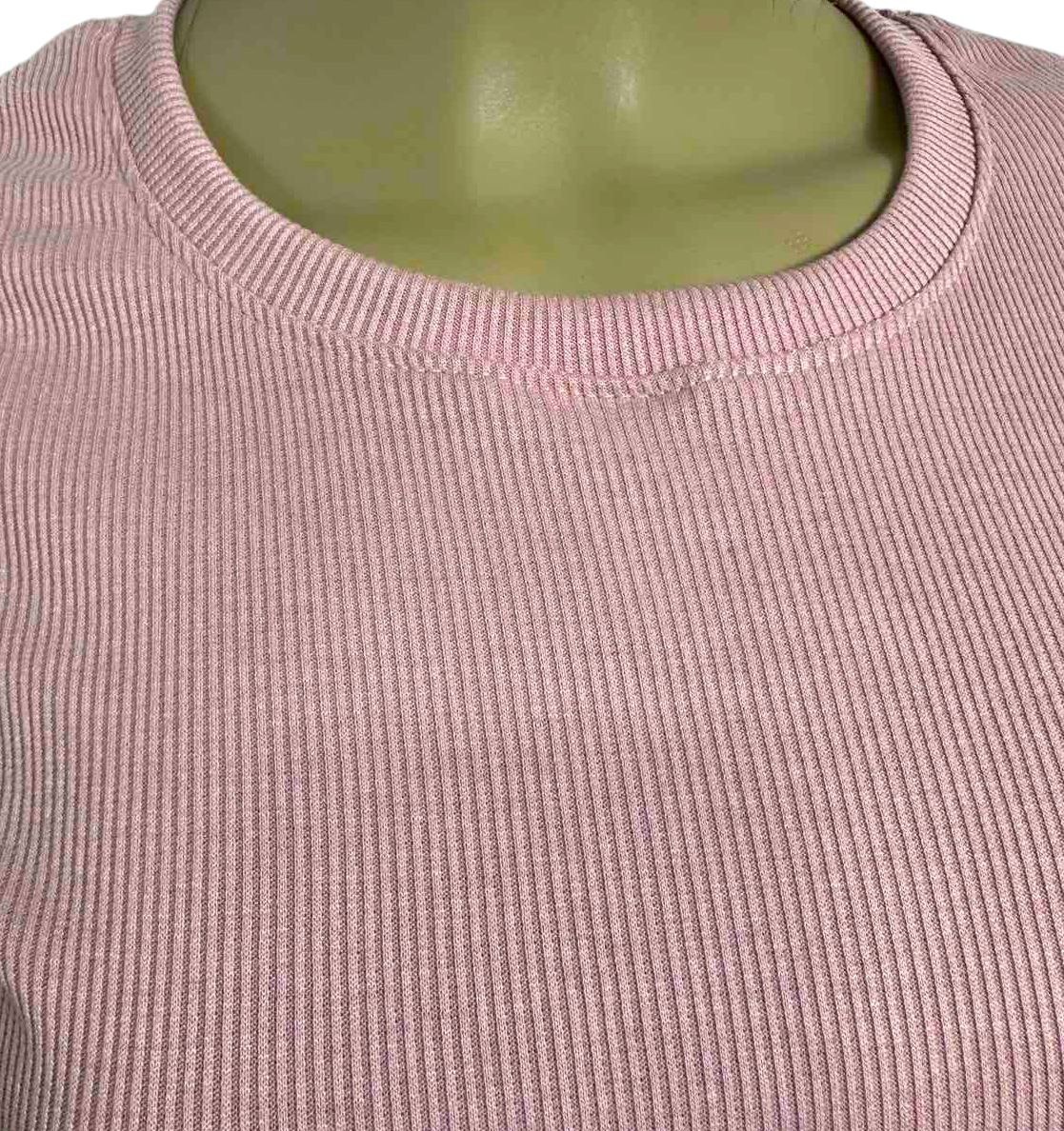 Комплект женский футболка с шортами мустанг рубчик пудрового цвета, Пудровый, 48