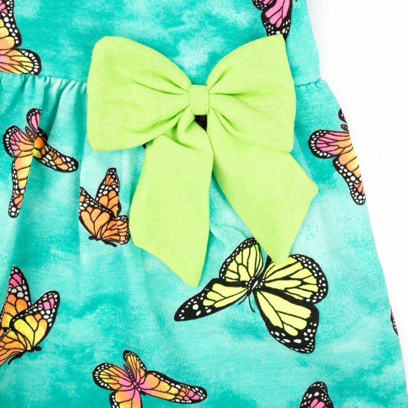 Дитячі трикотажні сукні для дівчинку. Сукня «ПРИНЦЕСА» фулікра бірюзового кольору. ТМ «Пташка Украина»