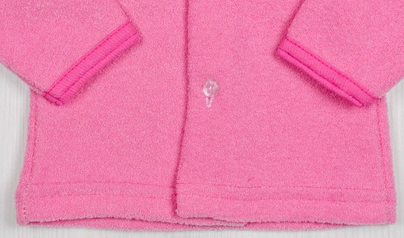 Кофта з коміром начісна махра рожевого кольору, Рожевий, 18, 0-1,5 місяці, 50-56см