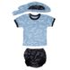 Комплект футболка+труси на памперс кулір блакитного кольору, Блакитний, 22, 3-6 місяці, 62-68см