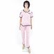 Пижама "ТЕРЕЗА" кулир розового цвета с черной окантовкой, Розовый, 40-42