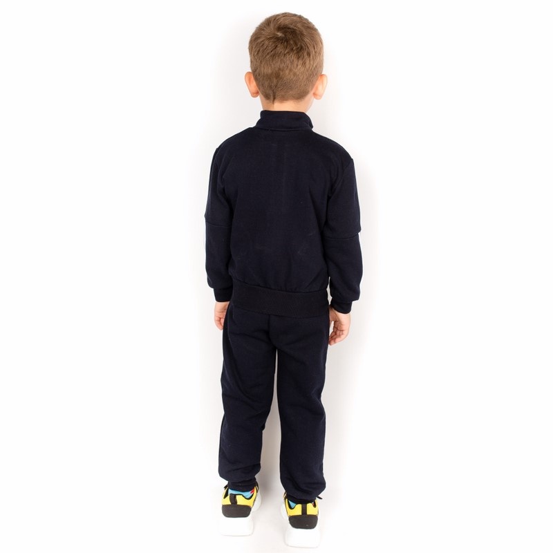 Трикотажні костюми для хлопчика. Дитячий костюм на хлопчика «МЕГАПОЛІС» футер темно-синього кольору. ТМ «Пташка Украина»