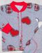 Пижама на пуговке «МЕЛАНЖ» начес светло-красного цвета, Красный, 26, 2 года, 92см