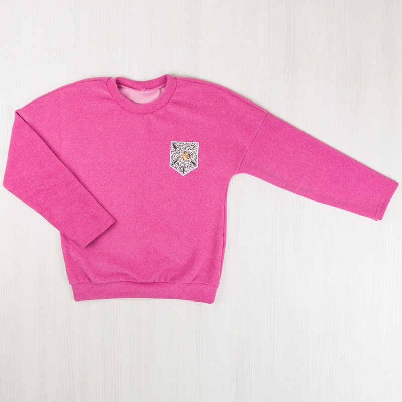 Джемпер «ЛІРА» рожевого кольору стрейч велюр, Рожевий, 28, 3-4 роки, 98-104см