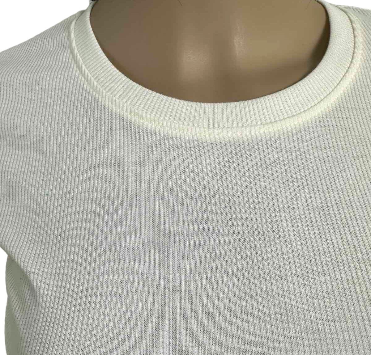 Комплект жіночий футболка із шортами мустанг рубчик молочного кольору, Молочний, 48