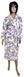 Женский махровый халат "ПАУЛА" серого цвета с изображением сердечек рукав тричетверти, Серый, 56-58