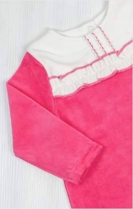 Дитячі трикотажні костюми на дівчинку. Комплект «АЛІНА» рожевого кольору велюр. ТМ «Пташка Украина»