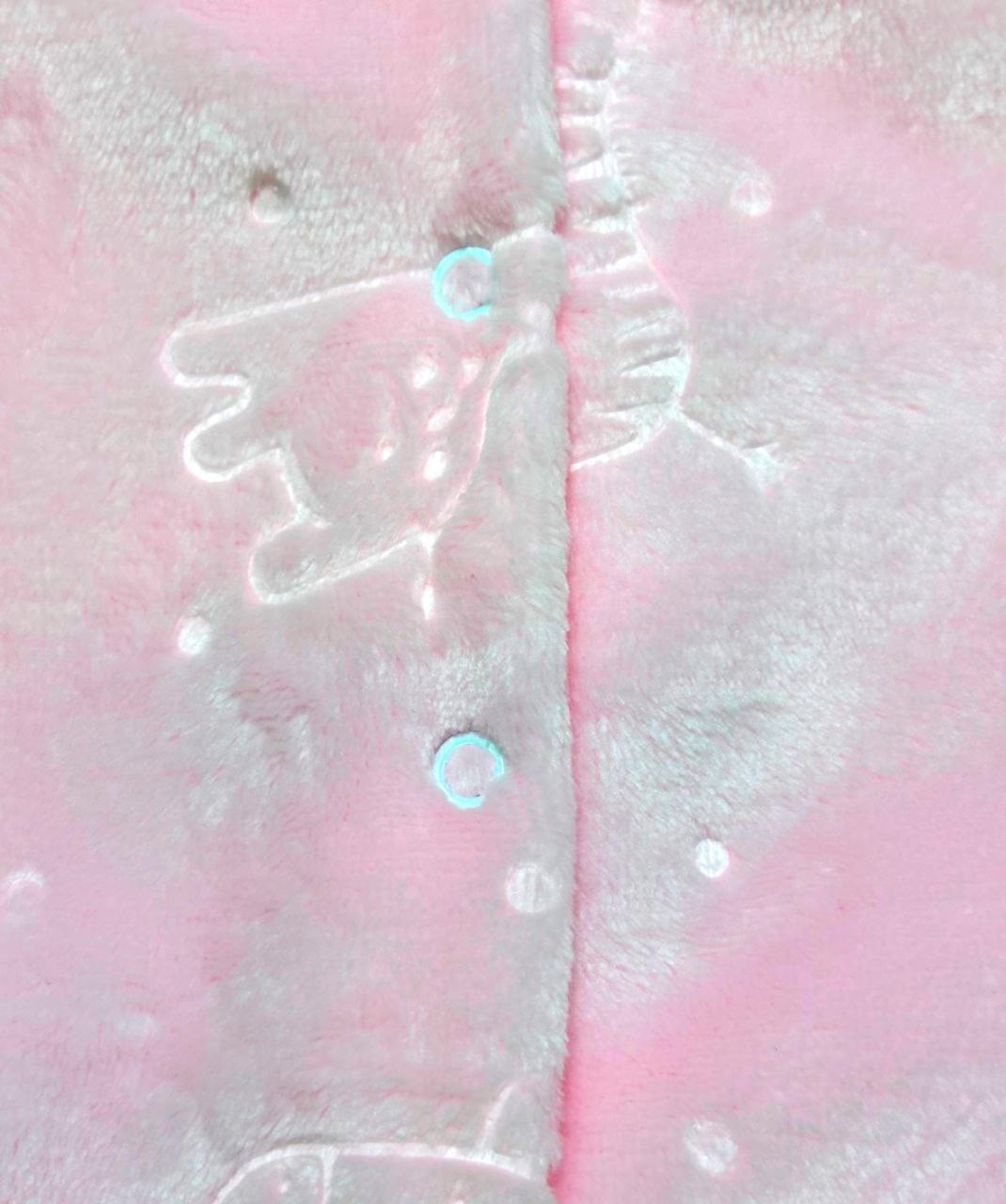 Комплект однотонна махра пресс розового цвета, Розовый, 1-3 месяцев, 62см