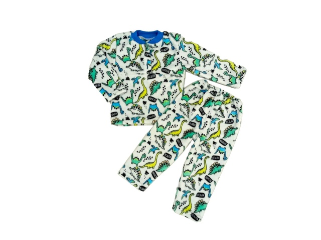 Детские трикотажные пижамы для мальчика. Пижама детская на 2-х пуговицах рваная махра с изображением дракончиков. ТМ «Пташка Украина»