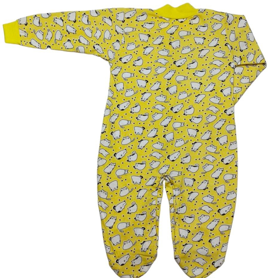 Трикотажний комбинезон для новонародженого. Комбінезон «ЧИЖИК» жовтого кольору кулір. ТМ «Пташка Украина»