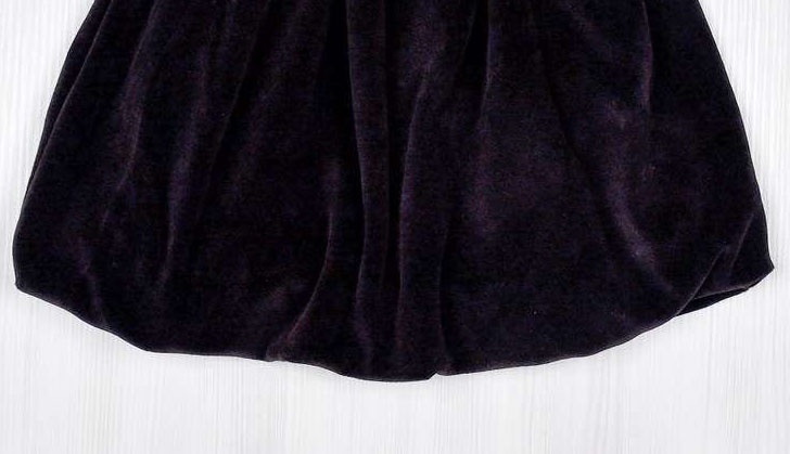 Юбка «ТЮЛЬПАН» велюр черного цвета, Черный, 30, 5-6 лет, 110-116см
