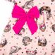 Платье «ПРИНЦЕССА» фулликра персикового цвета с изображением девочек, 24, 1,5 года, 86см