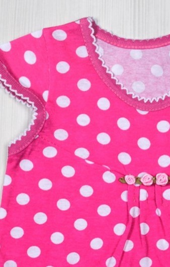Дитячі трикотажні сукні для дівчинку. Сукня «АЛЬБЕРТА» рожевого кольору кулір. ТМ «Пташка Украина»